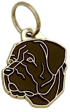 Cane corso tigrado <br> (placa de identificação para cães, Gravado incluído)